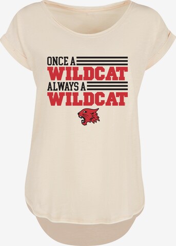 F4NT4STIC Shirt 'Disney High School Musical Once a Wildcat Always a Wildcat' in Beige: front