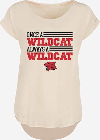 F4NT4STIC T-Shirt 'Disney High School Musical Once a Wildcat Always a Wildcat' in Beige: Vorderseite