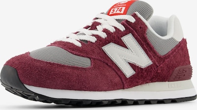 new balance Sneakers laag '574' in de kleur Lichtgrijs / Rood / Wit, Productweergave