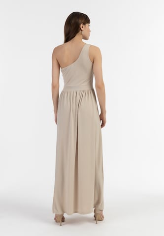 faina Evening Dress in Beige