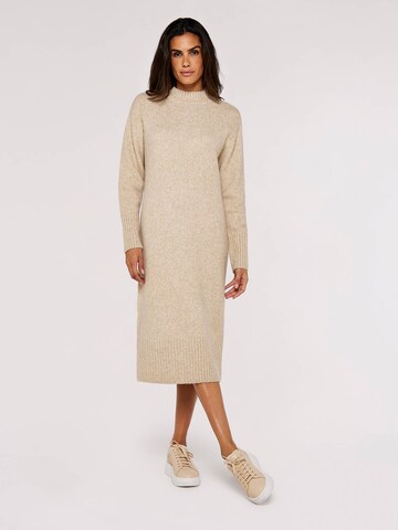 Apricot Knitted dress in Beige: front