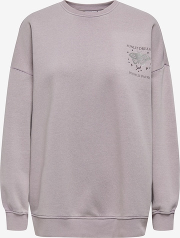 ONLYSweater majica 'ONLLUCINDA' - ljubičasta boja: prednji dio