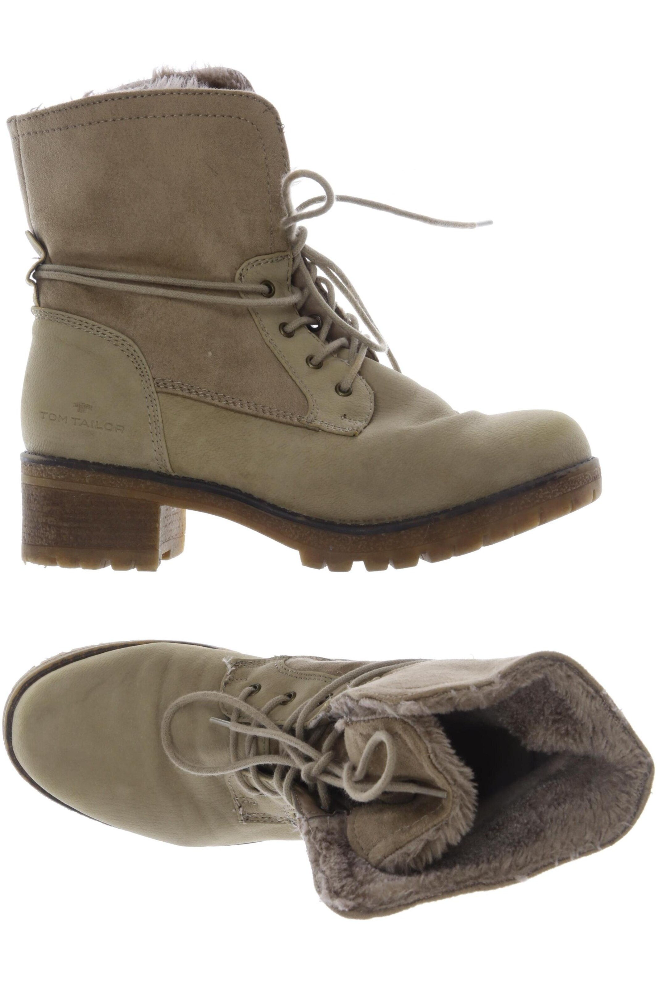 TOM TAILOR Dress Boots in 39 in Beige: front