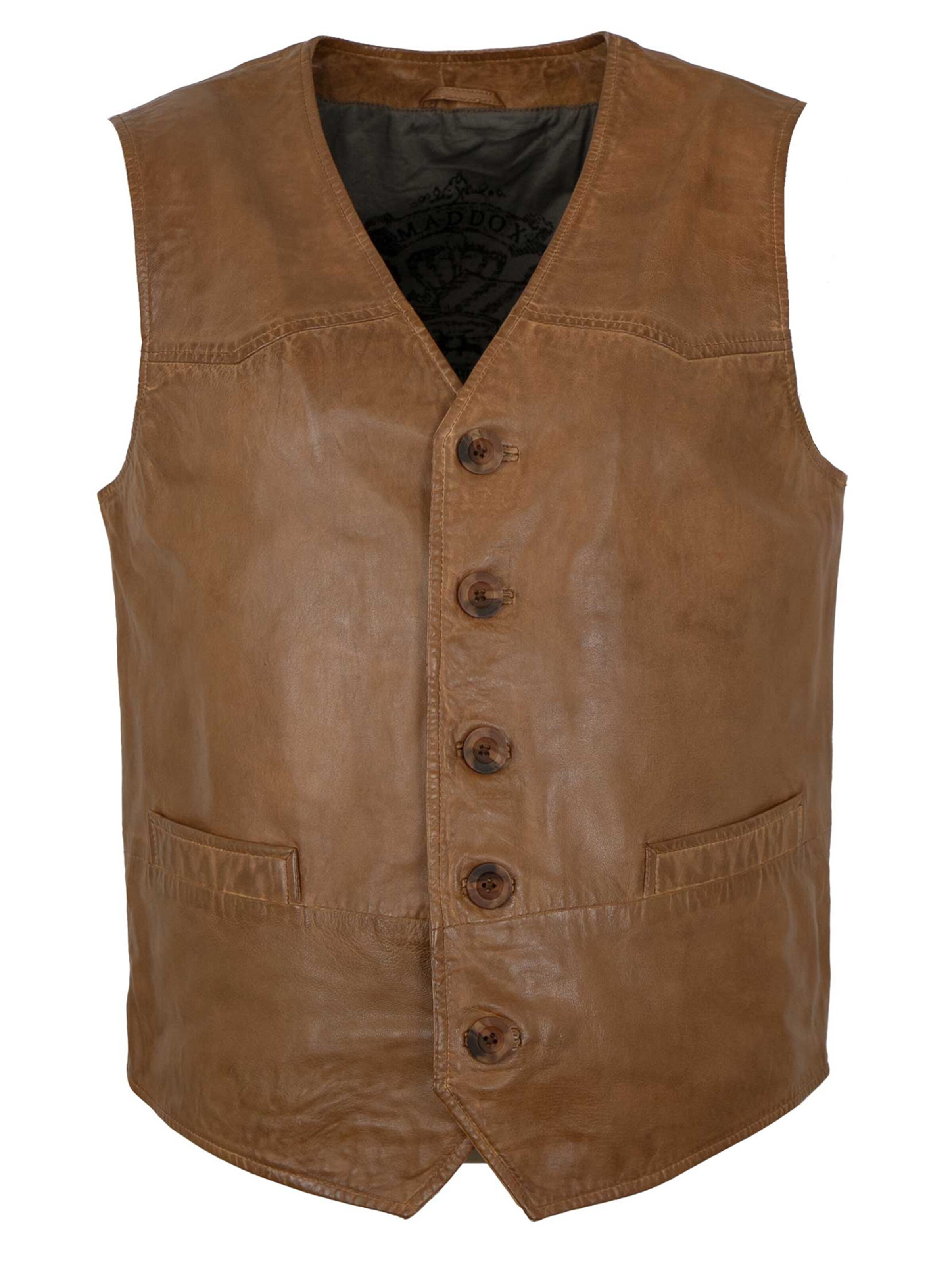 MADDOX Vest 'Emilio' in Brown: front