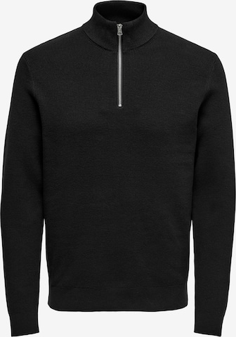 Sweat-shirt 'Phil' Only & Sons en noir : devant