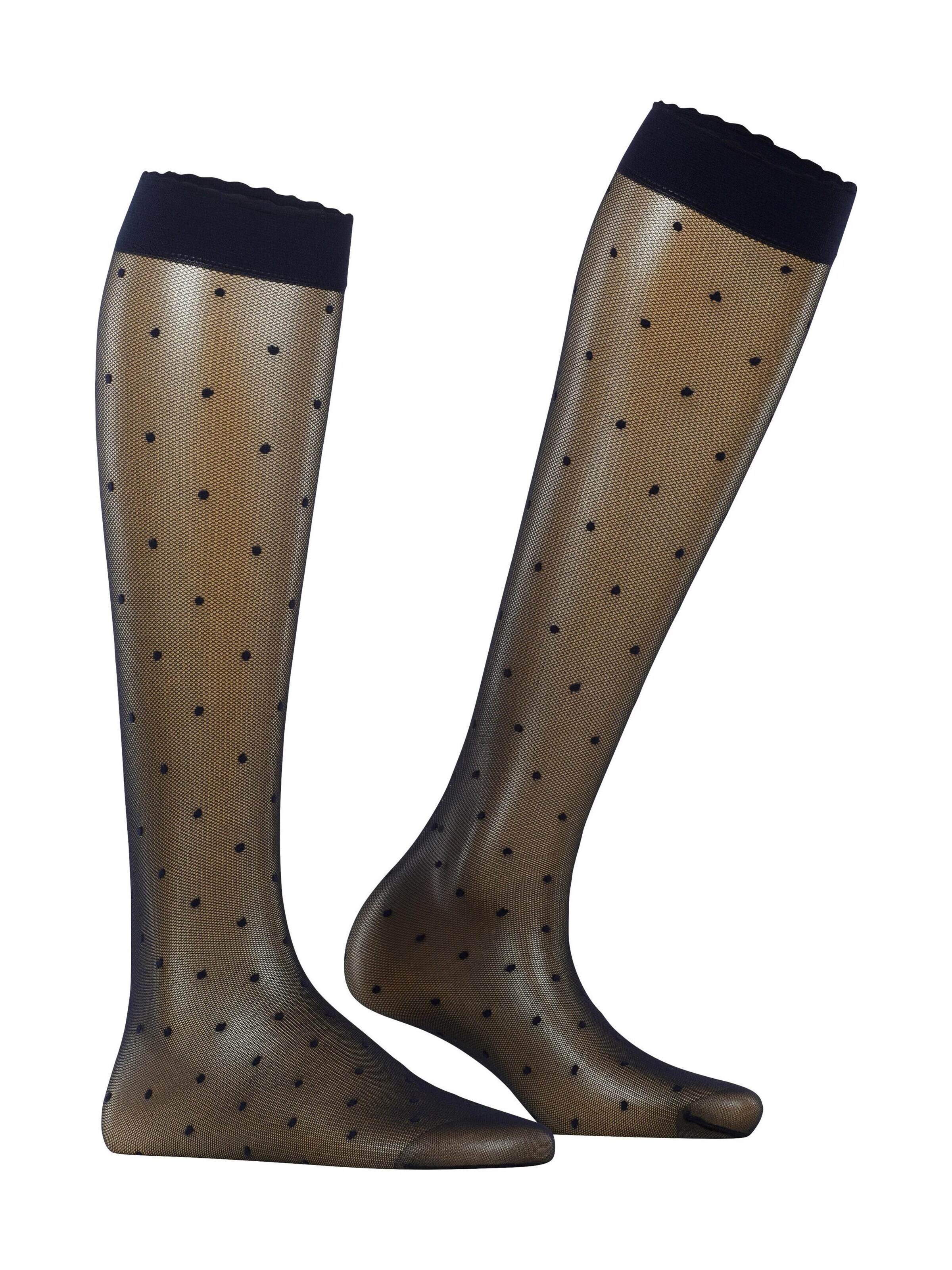 FALKE Overknee Strümpfe 'Dot'‌‌‌ in Blau