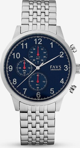 FAVS Analog Watch in Silver: front