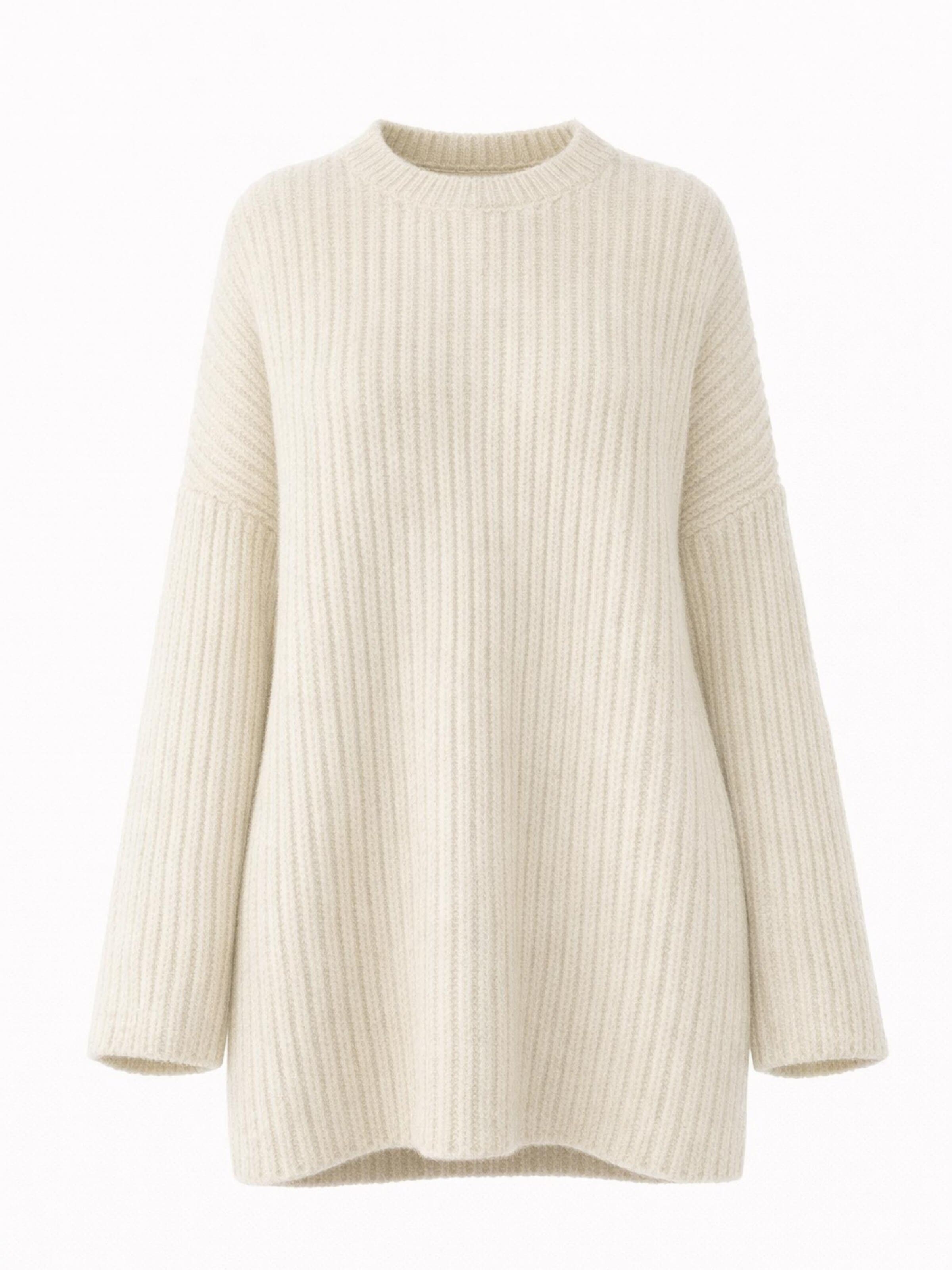 Worldclassca Oversized Sweater 'Dicker' in Beige: front