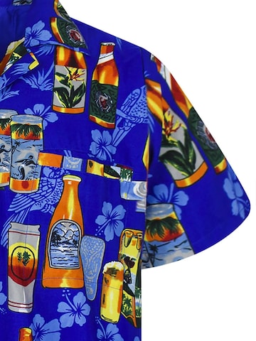 King Kameha Shirt 'Beerbottle' in Blauw