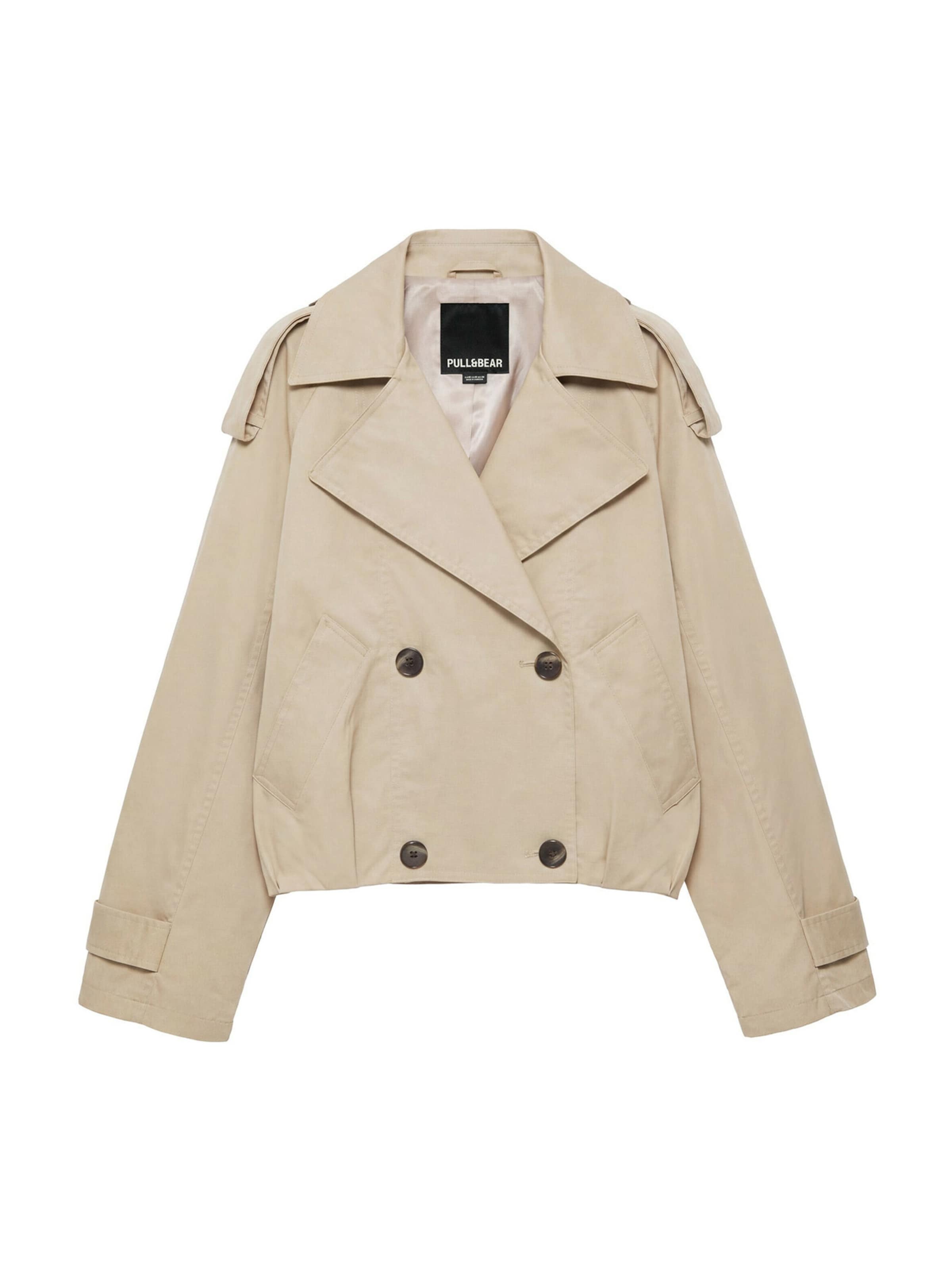 Pull&Bear Manteau mi-saison en XS en sable, Vue avec produit