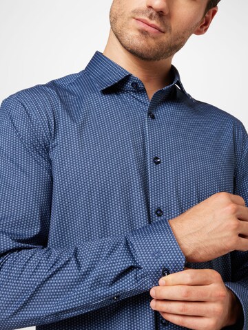 OLYMP Regular fit Button Up Shirt in Blue