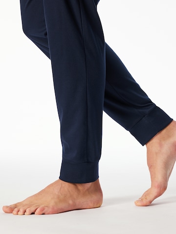 SCHIESSER Pyjama 'Fine Interlock' in Blau