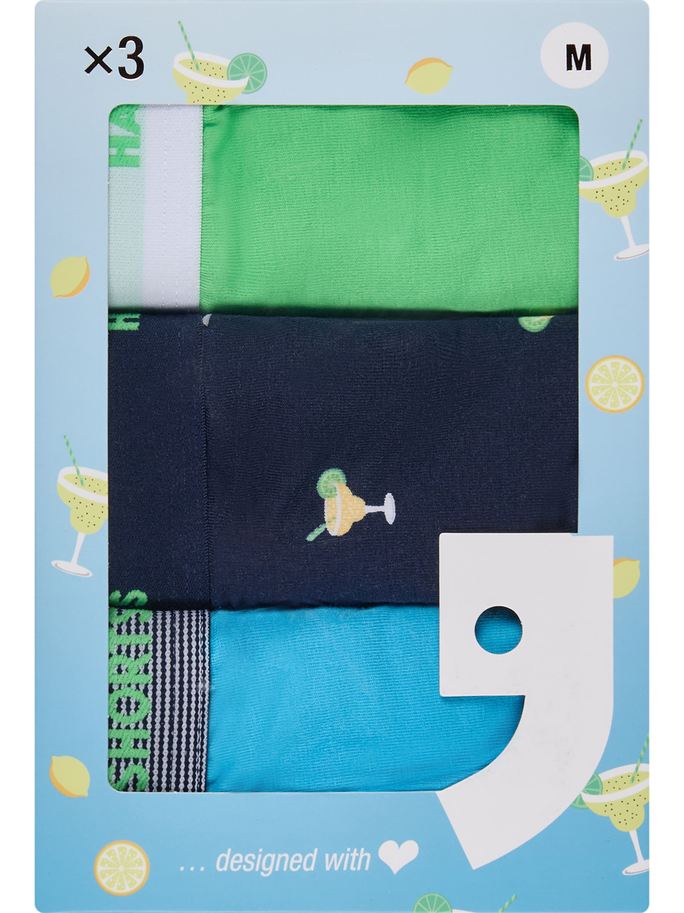 Boxers ' Jersey ' Happy Shorts en bleu