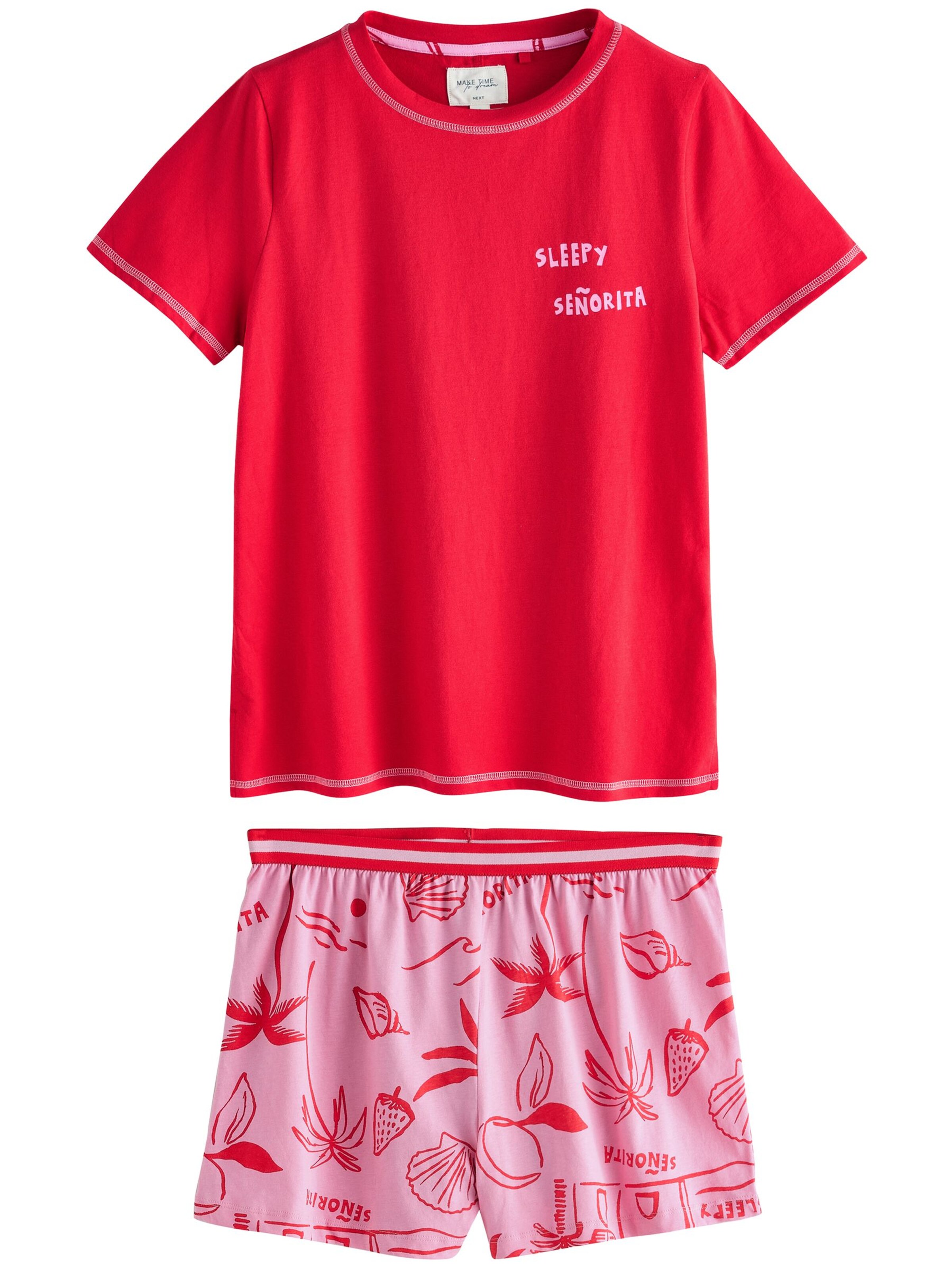 Pantaloni scurți de la Next pe roșu: față