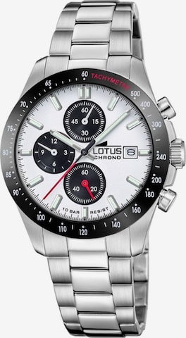 Montre à affichage analogique Lotus en blanc : devant