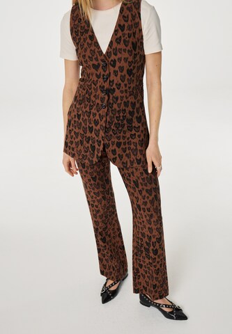 Fabienne Chapot Slimfit Broek in Bruin: voorkant