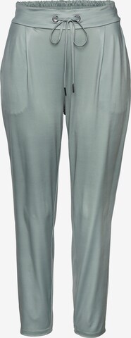 LASCANA Tapered Pajama Pants in Green: front