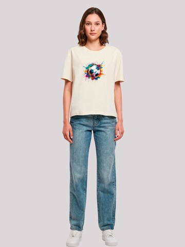 F4NT4STIC Shirt 'Bunte Fußball' in Beige