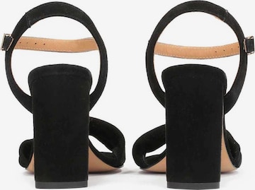 Kazar Strap Sandals in Black: front