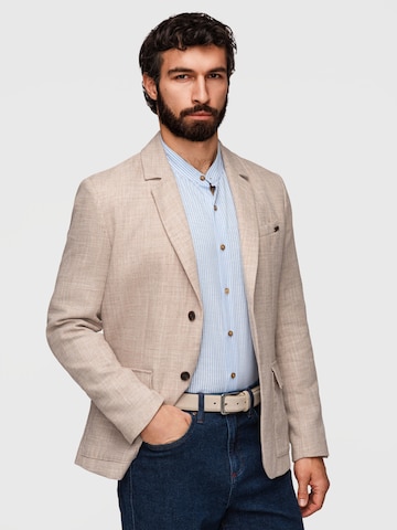Coupe regular Veste de costume Ombre en marron : devant