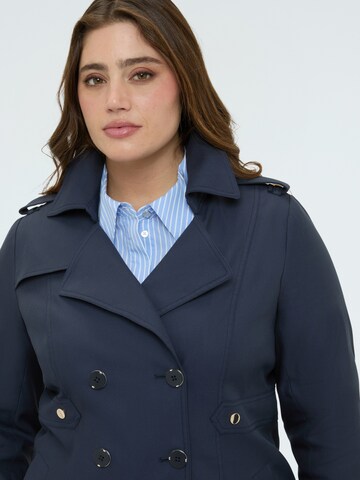 Fiorella Rubino Wintermantel in Blauw