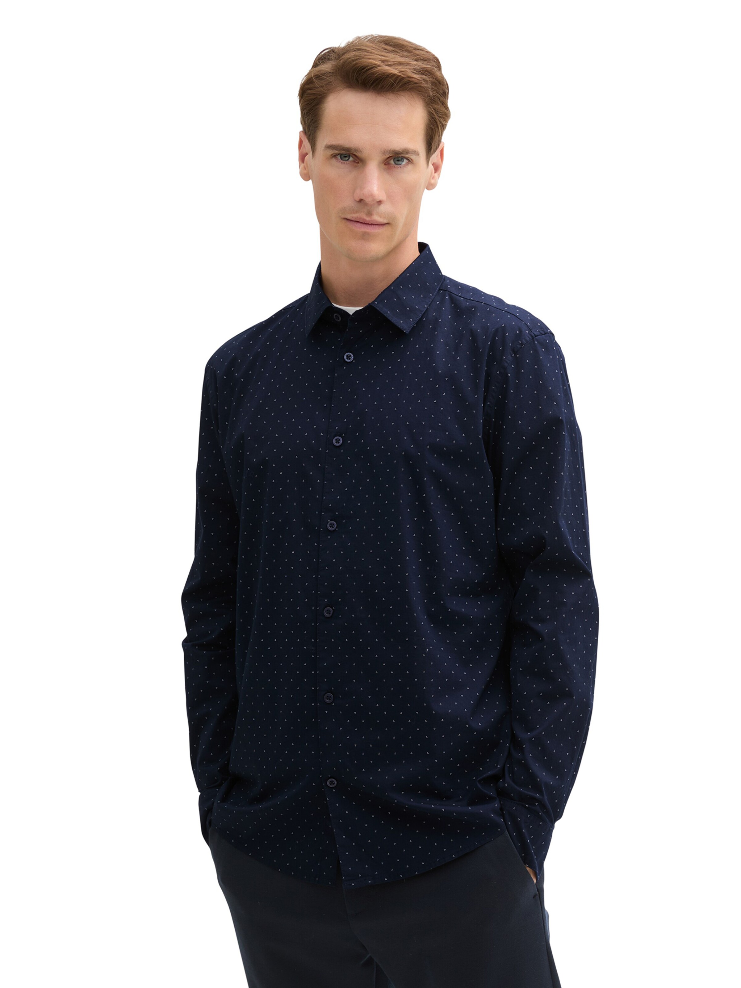 TOM TAILOR Regular Fit Hemd in Blau: Vorderseite