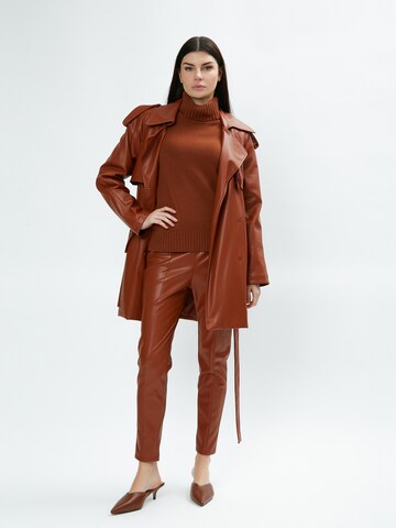 Influencer Skinny Bukser i beige
