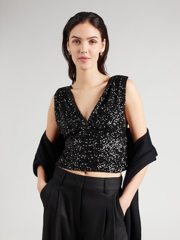 Gina Tricot Top | črna barva: sprednja stran