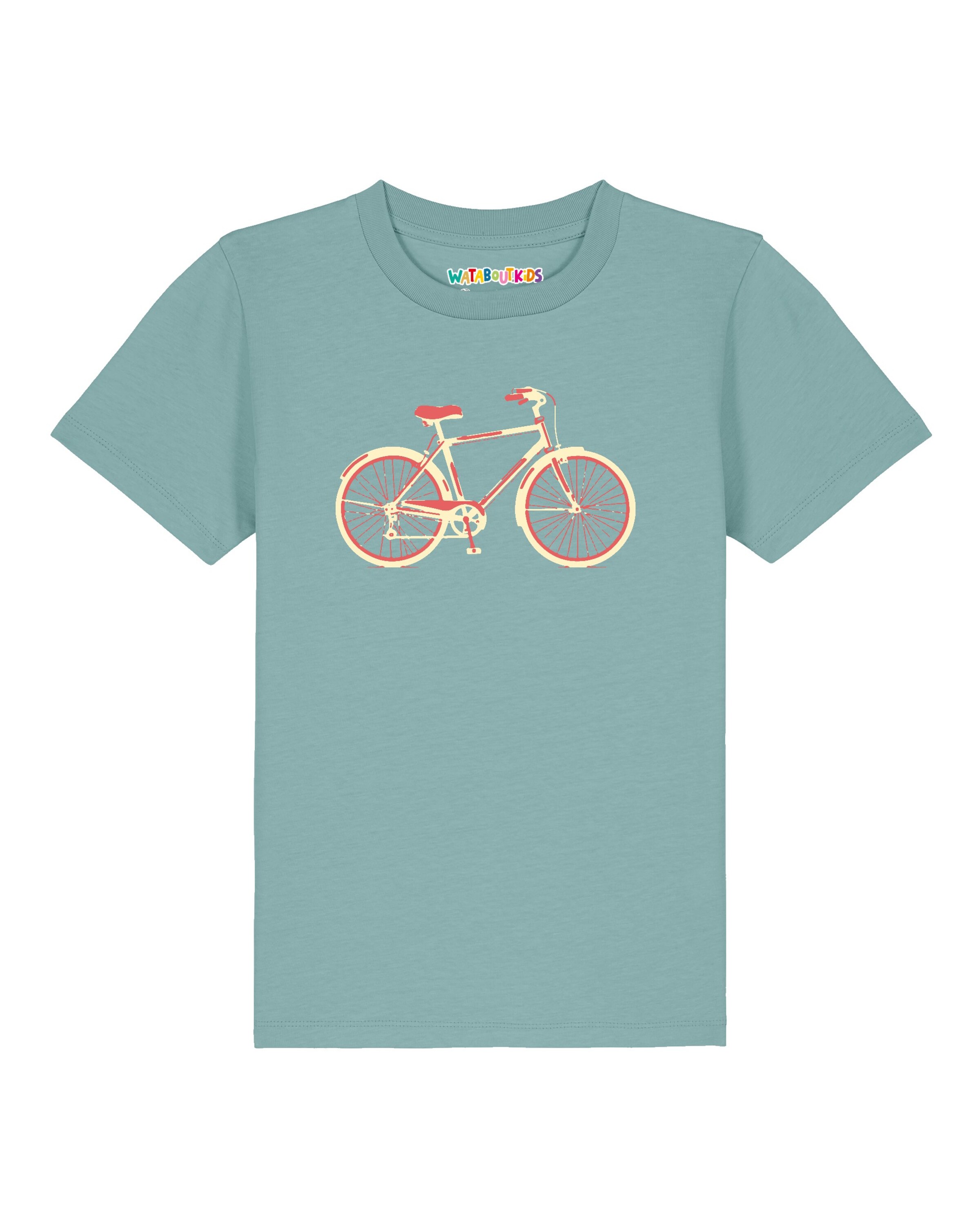 watabout.kids Shirt ' Red Bike ' in Blauw: voorkant