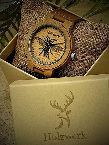 Holzwerk - Reloj analógico 'MY BEE' en marrón