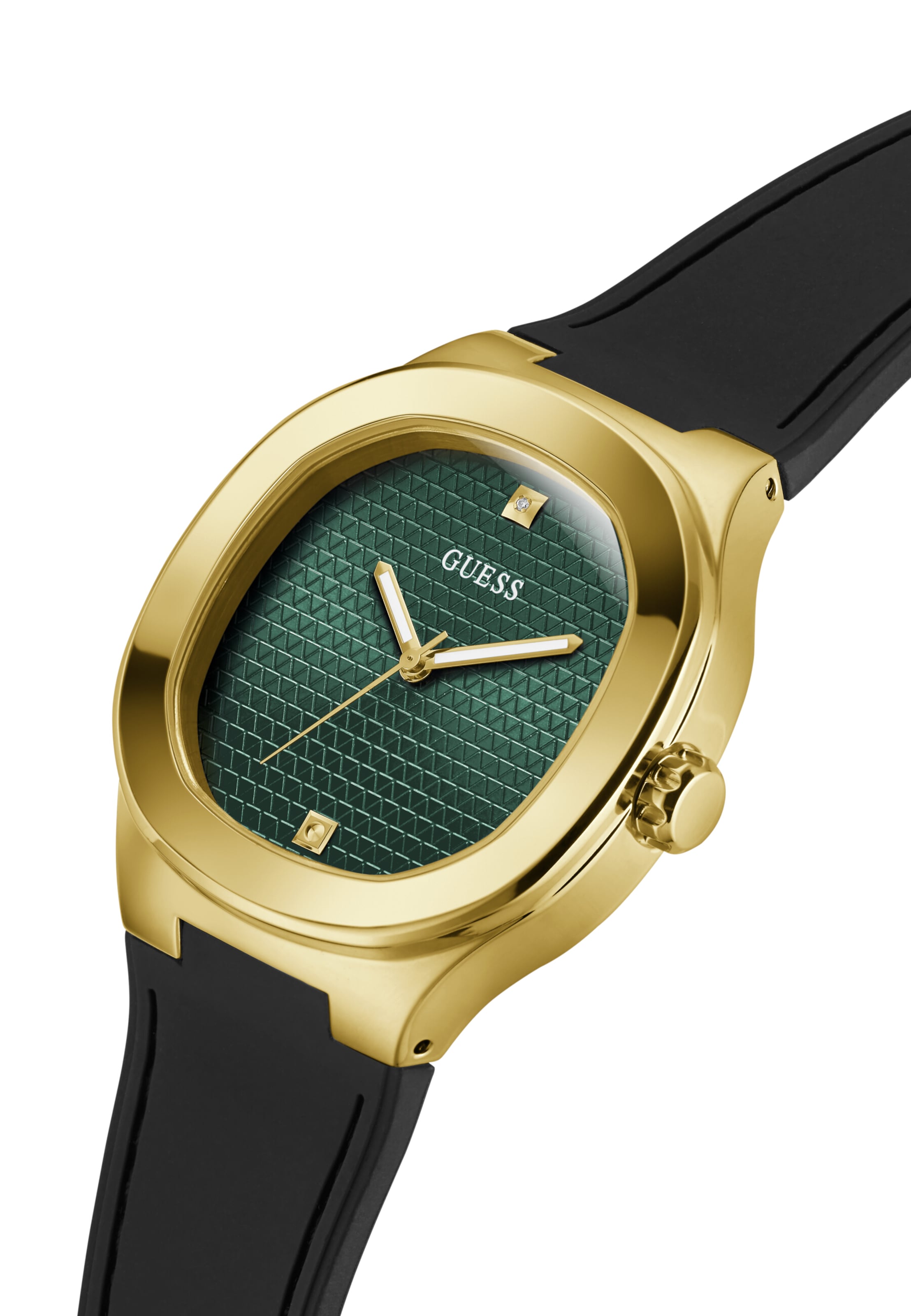 GUESS Analoguhr 'HEADLINE' in Grün