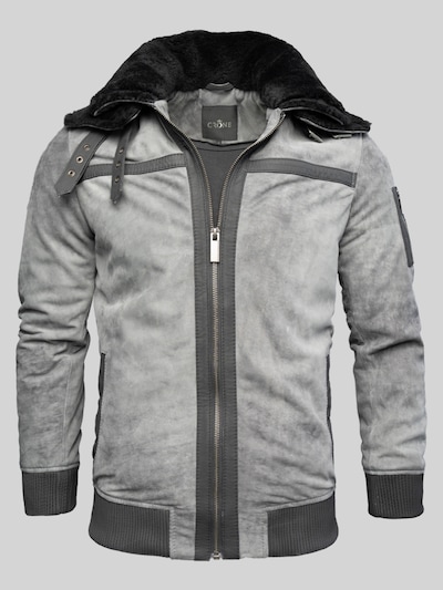 Crone Winter Jacket 'TALVI ELEPHANT SHEARLING' in mottled grey, Item view