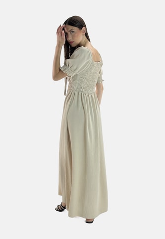 Elara Dress in Beige