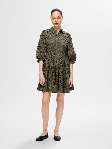Robe-chemise 'SLFallia' SELECTED FEMME en vert
