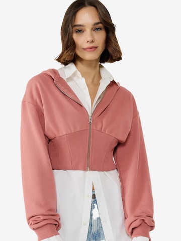 No Matter What Sweatjacke in Pink: Vorderseite
