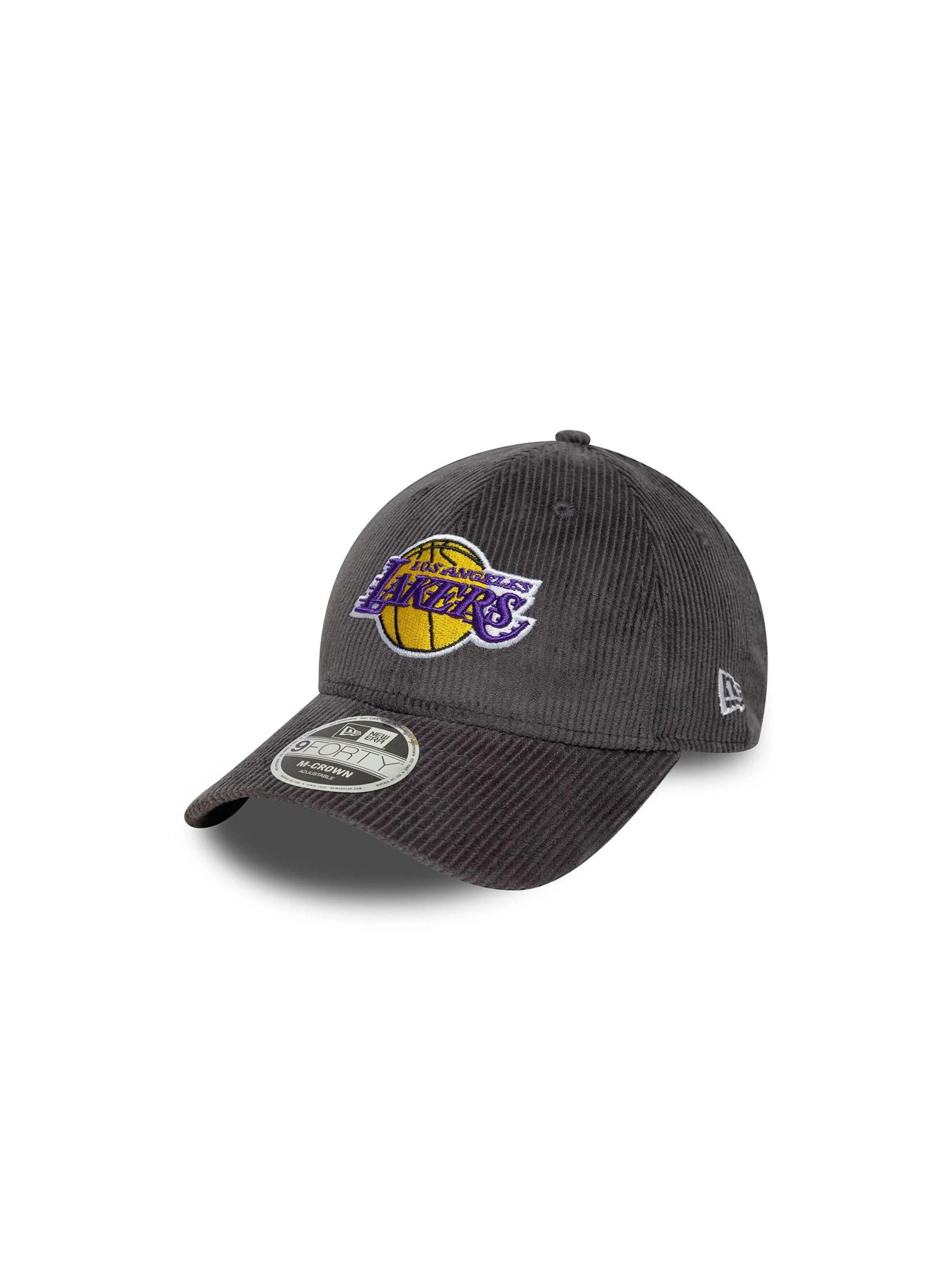 NEW ERA Pet '9FORTY M-Crown LA Lakers NBA' in Grijs: voorkant