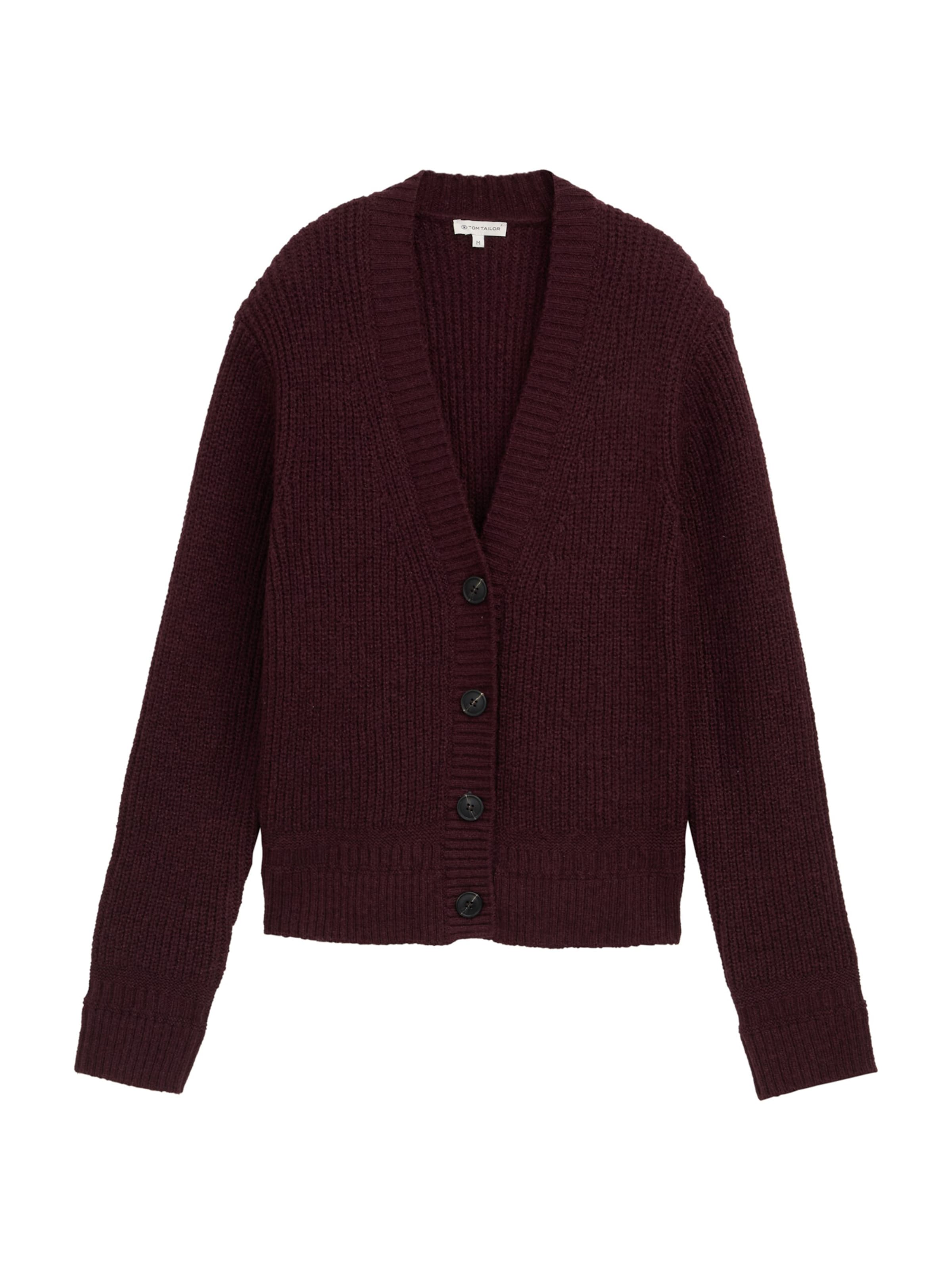 TOM TAILOR Gebreid vest in Rood: voorkant