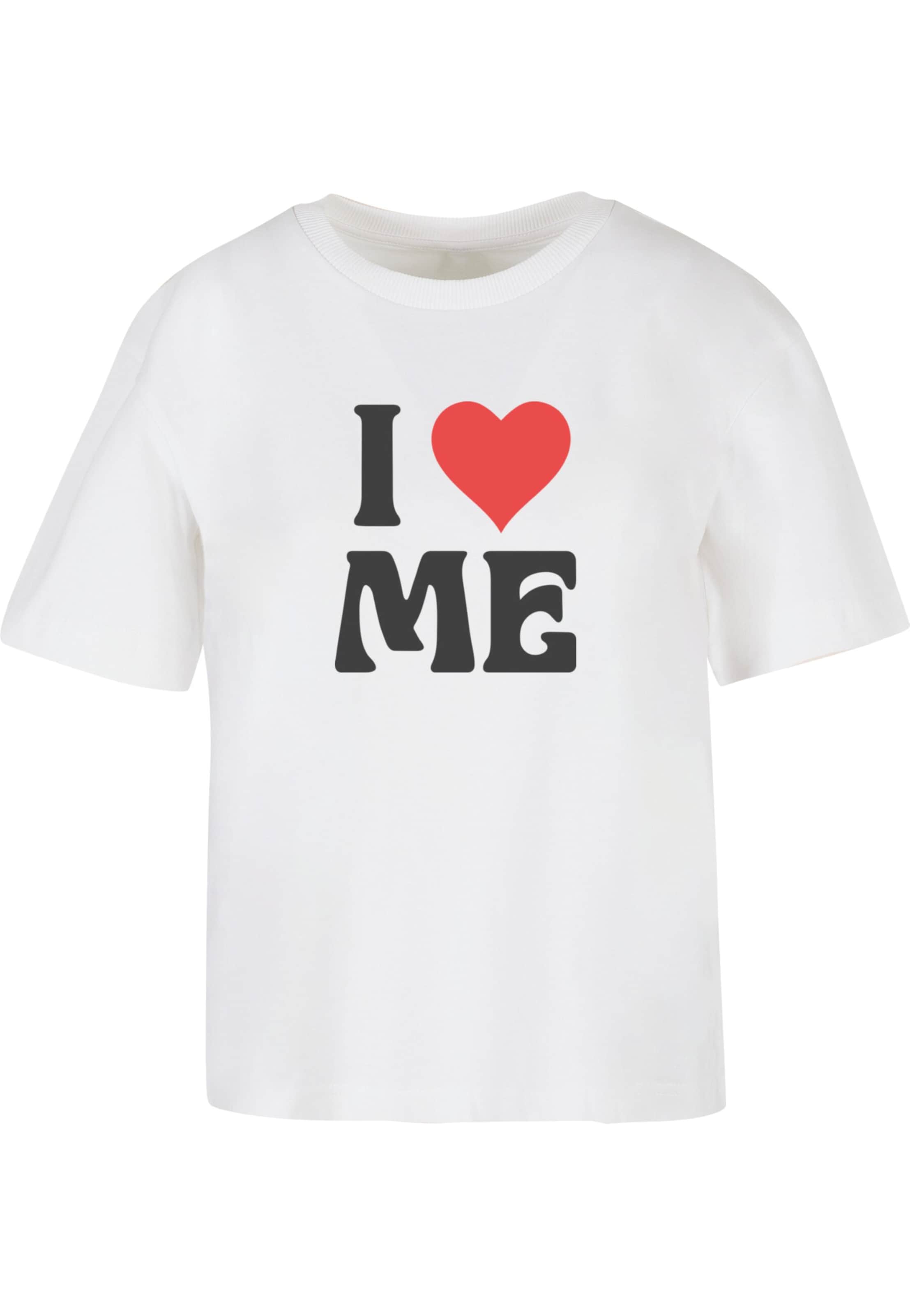 Miss Tee Shirts 'I Love Me' i hvid: forside