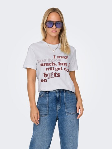 ONLY T-Shirt 'ONLKATE' in Weiß: Vorderseite