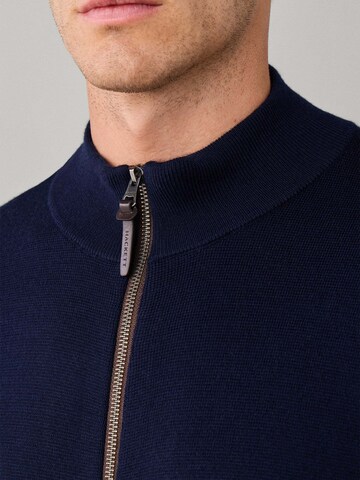 Hackett London Gebreid vest 'MILANO' in Blauw