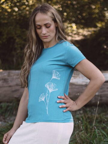 Life-Tree Shirt 'Fairwear Ginkgo' in Green