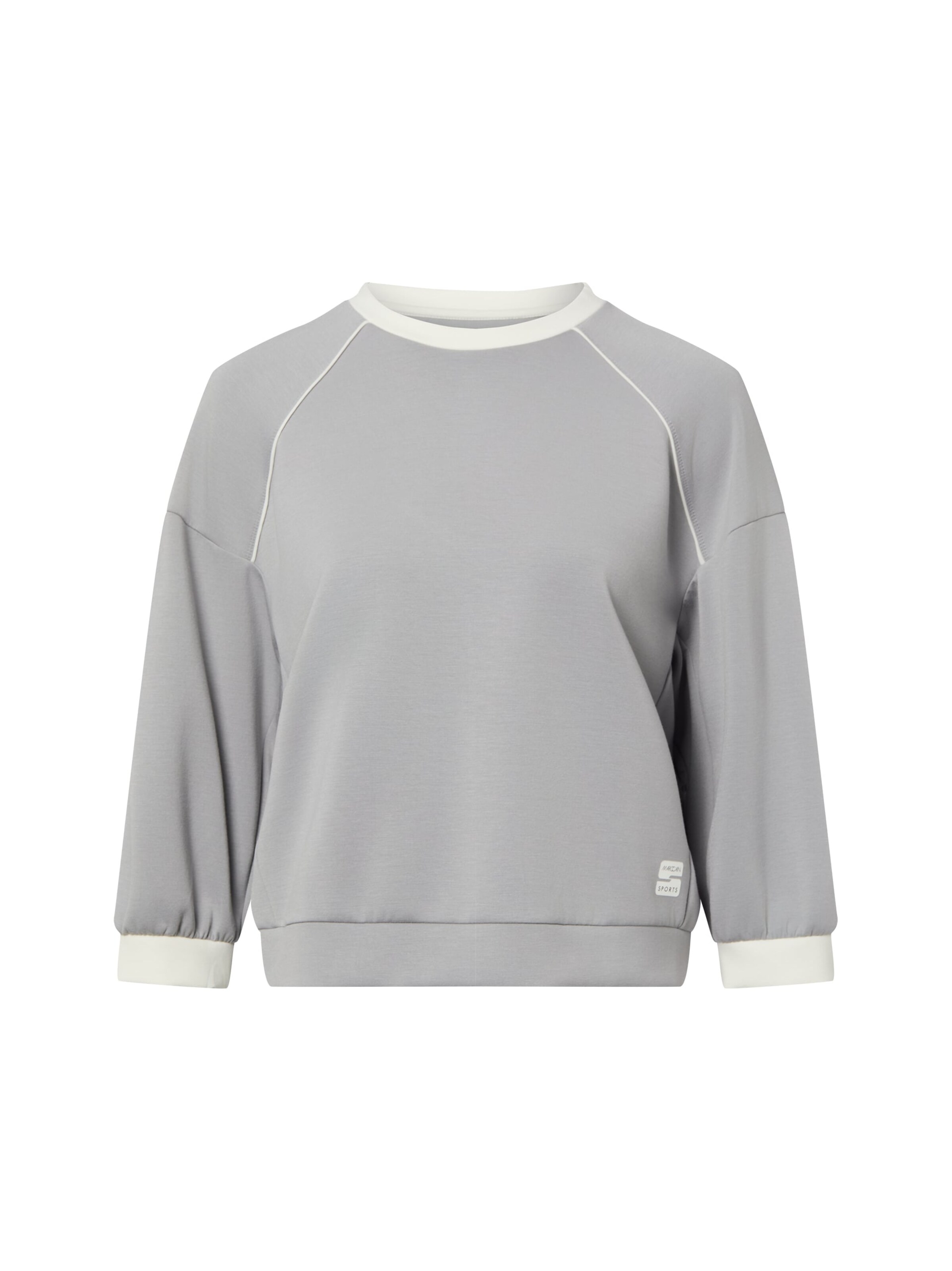 Marc Cain Sweatshirt in de kleur Grijs / Wit, Productweergave