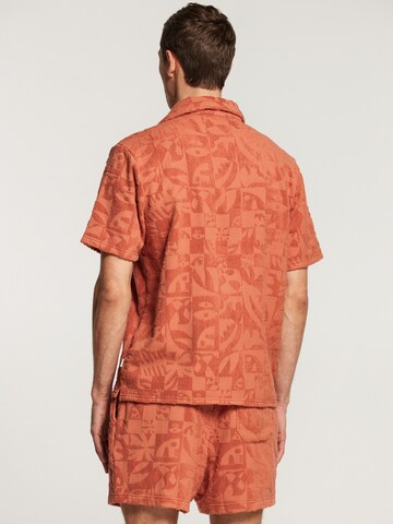 Shiwi Comfort fit Button Up Shirt 'TOWELING' in Orange