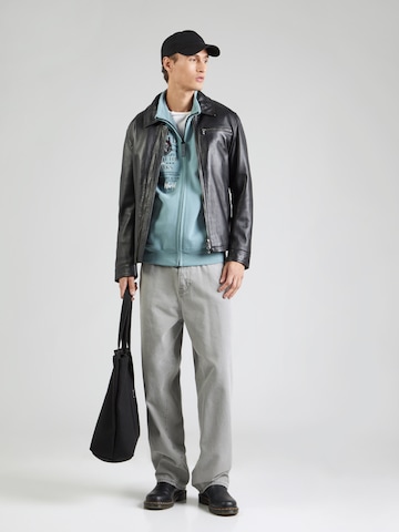 CAMP DAVID Zip-Up Hoodie in Blue