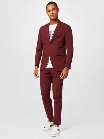 JACK & JONES Slim fit Suit in Red: front