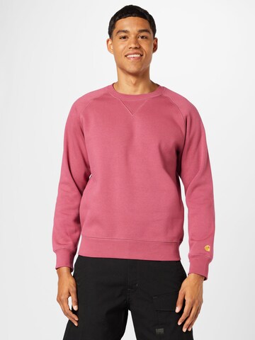 Carhartt WIP Sweatshirt 'Chase' i rosa: framsida