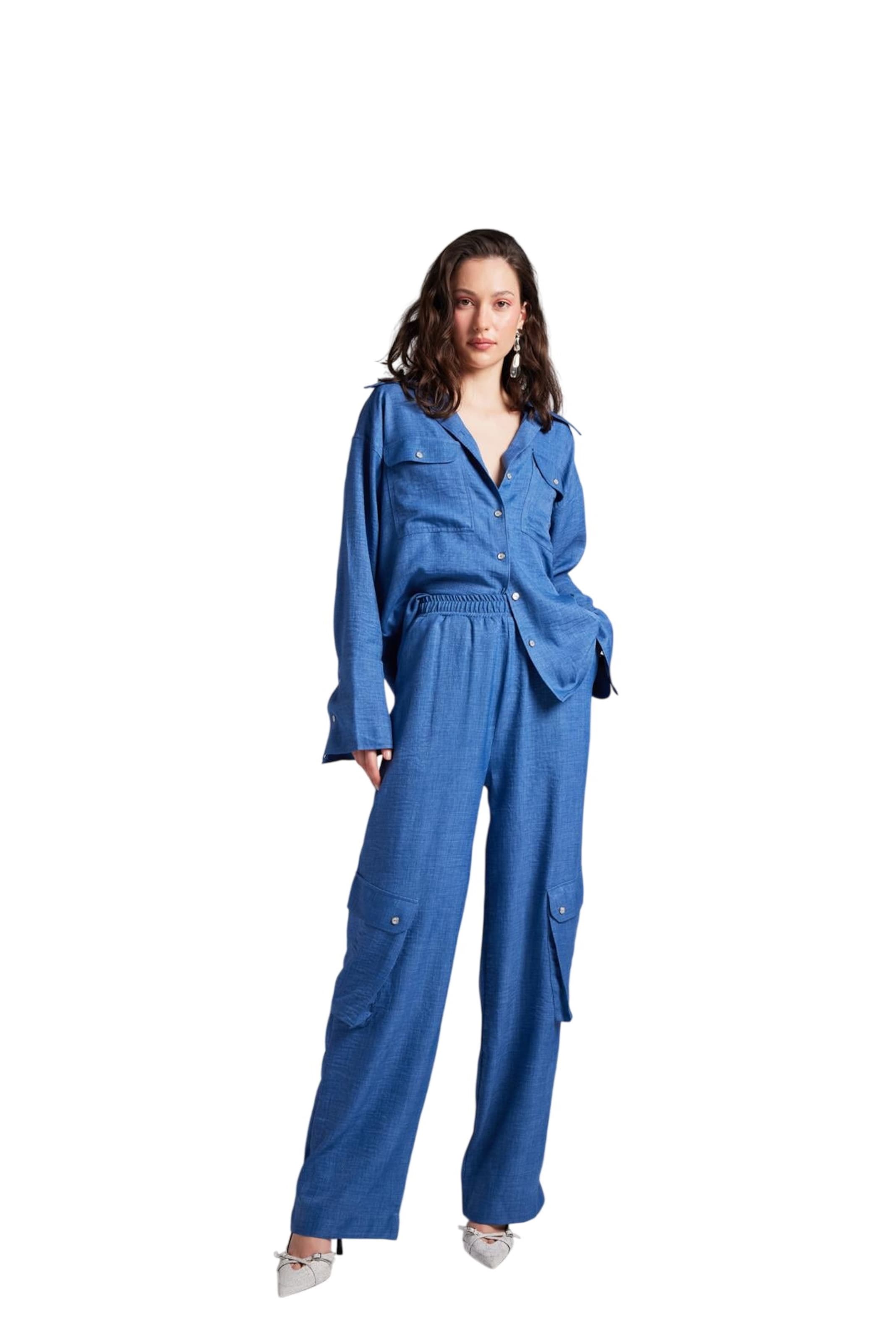 HOLLY LOLLY Loosefit Hose in Blau