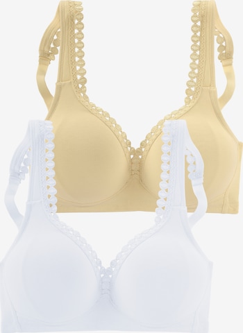 Soutien-gorge PETITE FLEUR en beige : devant