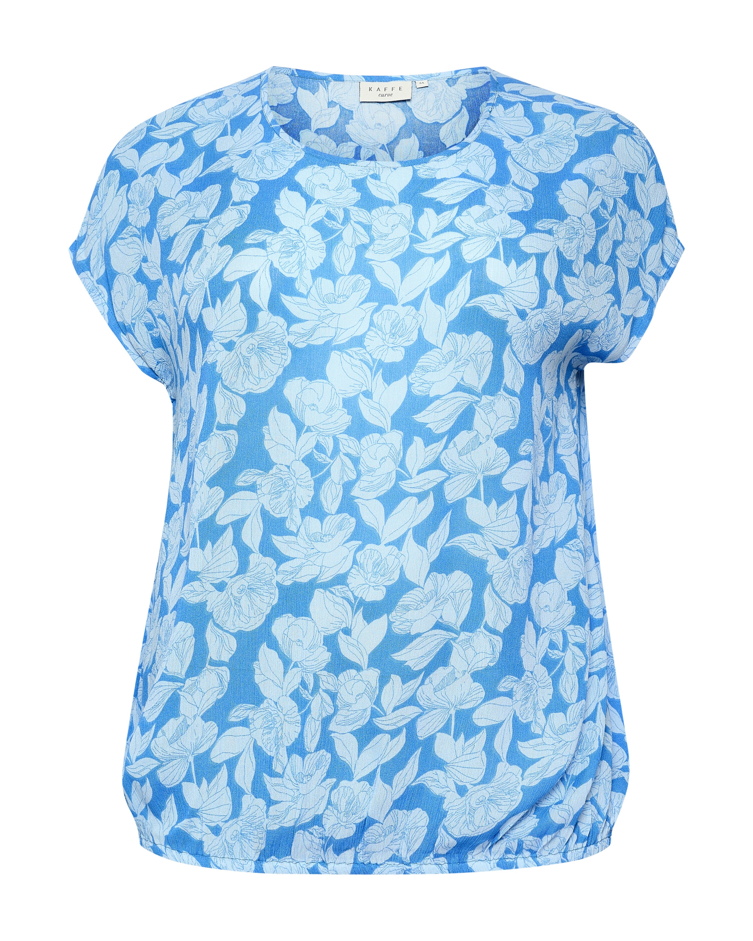 KAFFE CURVE Bluse 'Lise' in Blau: Vorderseite