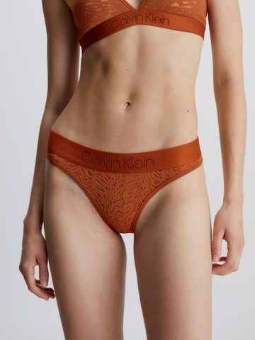 Calvin Klein Underwear String in Braun